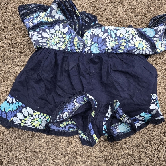 Aerie NWT Rock & Ruffle Asymmetric Ruffle Navy Floral Skort Size XS - Picture 5 of 6